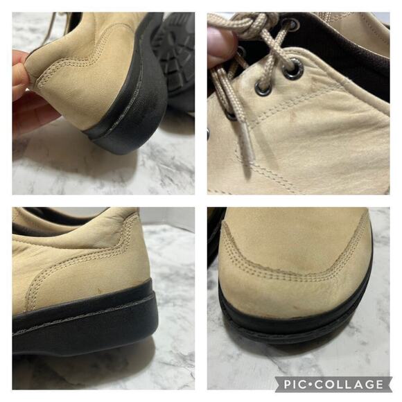 Easy Spirit Womens Shoes 10M Estracery Cream Suede Nubuck Lace Up Casual Comfort - Picture 9 of 9